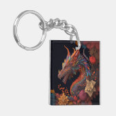 Floral Dragon Sleutelhanger (Voorkant Links)