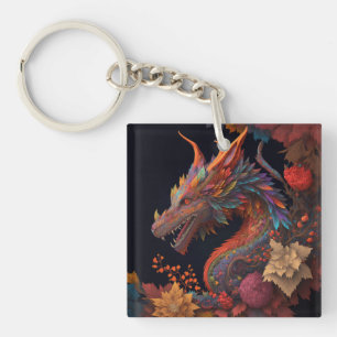 Floral Dragon Sleutelhanger