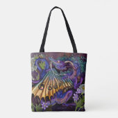 Floral Dragon Tote Bag (Achterkant)