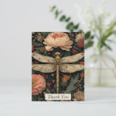 Floral Dragonfly Dank u kaart (Staand voorkant)