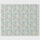 Floral Dragonfly Ferns laat patroongeschut Cadeaupapier (Vlak)