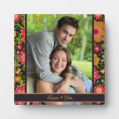  Floral Dragonfly foto Gepersonaliseerd namen Fotoplaat (Voorkant)