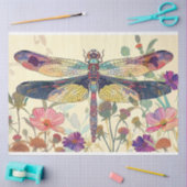 Floral Dragonfly Glas in lood Warm Whimsy Kleuren Tissuepapier (Craft)