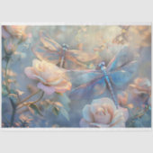 Floral Dragonfly Pastel ETHERISCHE grillig Tissuepapier (Voorkant)
