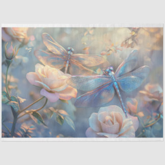Floral Dragonfly Pastel ETHERISCHE grillig Tissuepapier