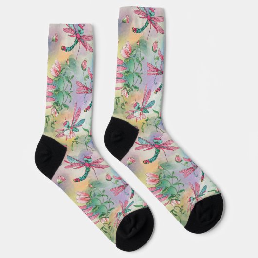 Floral Dragonfly Sokken (Rechts)