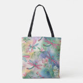 Floral Dragonfly Tote Bag (Achterkant)