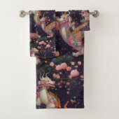 Floral Dragons Bad Handdoek (Insitu)