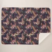 Floral Dragons Sherpa Deken (Voorkant (horizontaal))