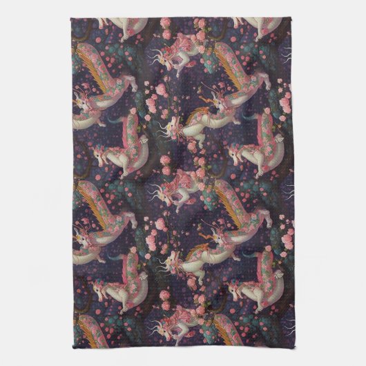 Floral Dragons Theedoek (Verticaal)