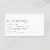 Floral Drawing Visitekaartje (Achterkant)