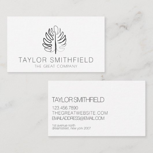 Floral Drawing  Visitekaartje (Voorkant / Achterkant)