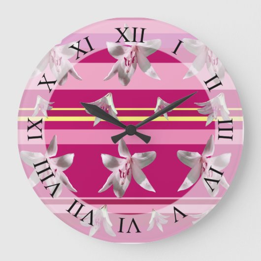 Floral Dream Art Wall Clock Grote Klok (Voorkant)