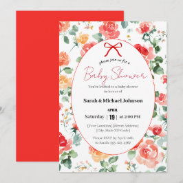 Floral Dream Baby Shower  Kaart