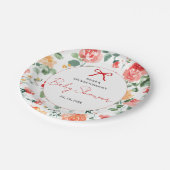 Floral Dream Baby Shower  Papieren Bordje (Gekanteld)