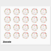 Floral Dream Baby Shower  Ronde Sticker (Vel)