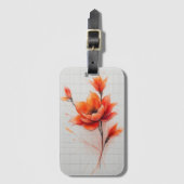 Floral Dream Design Elegante bloem Bagagelabel (Voorkant (verticaal))