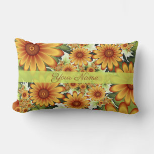 Floral Dream, Modern Abstracte Bloem Fractal Name Kussen