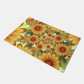 Floral Dream, Moderne Abstracte bloem Fractal Art Deurmat (Schuin)