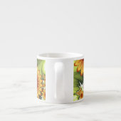 Floral Dream, Moderne Abstracte bloem Fractal Art Espresso Kop (Achterkant)