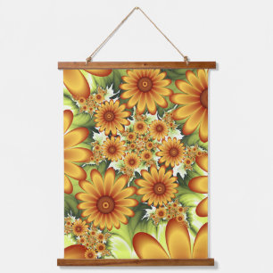 Floral Dream, Moderne Abstracte bloem Fractal Art Hangend Wandkleed