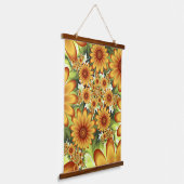 Floral Dream, Moderne Abstracte bloem Fractal Art Hangend Wandkleed (Gebogen)