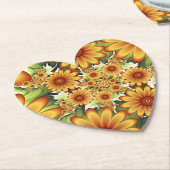 Floral Dream, Moderne Abstracte bloem Fractal Art Kartonnen Onderzetters (Gekanteld)