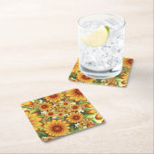 Floral Dream, Moderne Abstracte bloem Fractal Art Kartonnen Onderzetters (Insitu)