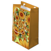 Floral Dream, Moderne Abstracte bloem Fractal Art Klein Cadeauzakje (Achterkant Gekanteld)