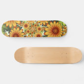 Floral Dream, Moderne Abstracte bloem Fractal Art Persoonlijk Skateboard (Horizontaal)