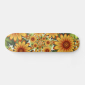 Floral Dream, Moderne Abstracte bloem Fractal Art Persoonlijk Skateboard (Horizontaal)