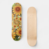 Floral Dream, Moderne Abstracte bloem Fractal Art Persoonlijk Skateboard (Voorkant)