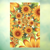Floral Dream, Moderne Abstracte bloem Fractal Art Raamsticker (Vel 3)