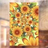 Floral Dream, Moderne Abstracte bloem Fractal Art Raamsticker (Vel 2)