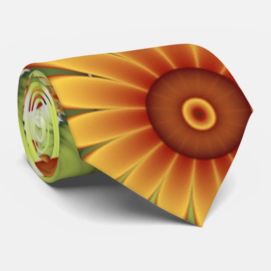 Floral Dream, Moderne Abstracte bloem Fractal Art Stropdas (Opgerold)