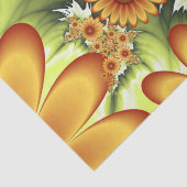 Floral Dream, Moderne Abstracte bloem Fractal Art Tissuepapier (Detail)