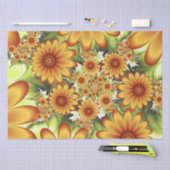 Floral Dream, Moderne Abstracte bloem Fractal Art Tissuepapier (Craft)