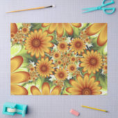 Floral Dream, Moderne Abstracte bloem Fractal Art Tissuepapier (Craft)