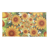 Floral Dream, Moderne Abstracte bloemen Fractal Ar Kussensloop (Achterkant)