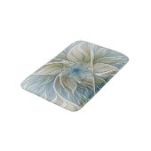 Floral Dream Pattern Abstract Blue Khaki Fractal Badmat (Gekanteld)