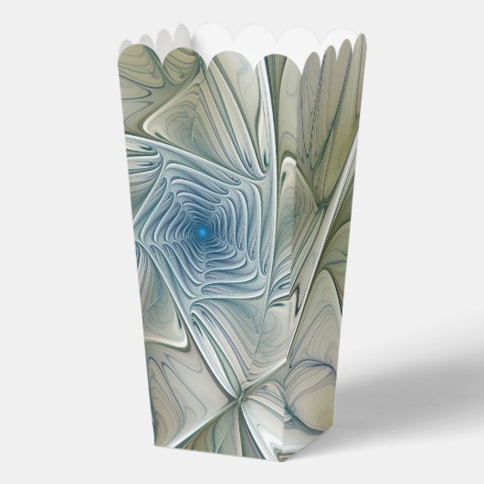 Floral Dream Pattern Abstract Blue Khaki Fractal Bedankdoosjes (Voorkant)