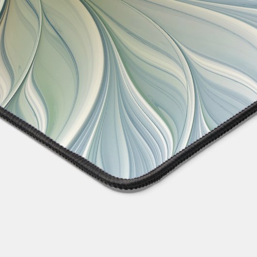 Floral Dream Pattern Abstract Blue Khaki Fractal Bureaumat (Hoek)