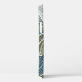 Floral Dream Pattern Abstract Blue Khaki Fractal Case-Mate iPhone Case (Achterkant / Rechts)