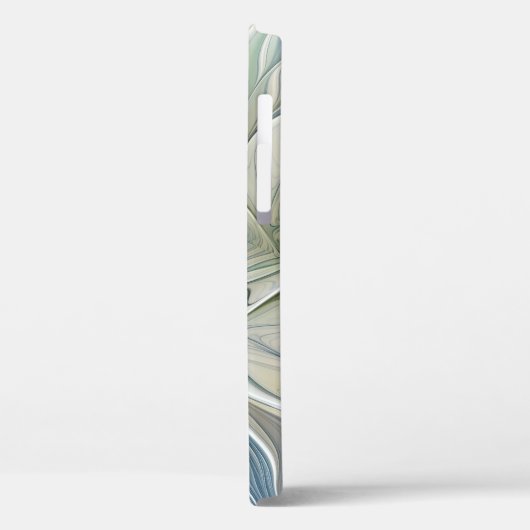 Floral Dream Pattern Abstract Blue Khaki Fractal Case-Mate iPhone Case (Achterkant / Links)