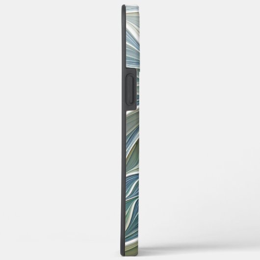 Floral Dream Pattern Abstract Blue Khaki Fractal Case-Mate iPhone Case (Achterkant / Rechts)