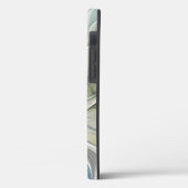 Floral Dream Pattern Abstract Blue Khaki Fractal Case-Mate iPhone Case (Achterkant / Links)