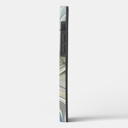 Floral Dream Pattern Abstract Blue Khaki Fractal Case-Mate iPhone Case (Achterkant / Links)