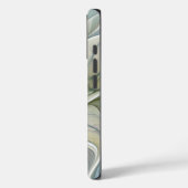 Floral Dream Pattern Abstract Blue Khaki Fractal Case-Mate iPhone Case (Achterkant / Links)