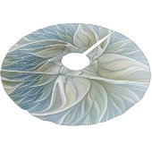 Floral Dream Pattern Abstract Blue Khaki Fractal Kerstboom Rok (Gekanteld)