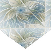 Floral Dream Pattern Abstract Blue Khaki Fractal Korte Tafelloper (Hoek)